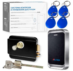 Комплект СКУД  KIT-MT1301MF-WP-B до 10000 пользователей, металл, тип Mifare, механический замок