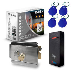 Комплект СКУД  KIT-M010MF-WP-SS эл. механический замок, RFID