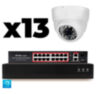 Комплект видеонаблюдения IP 5Мп KIT-A513IP-PL 13 камер, программный датчик движения, удаленный доступ, ночное видение, умный коммутатор