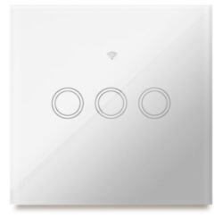 Умный сенсорный трехканальный ZigBee выключатель  ZW-E3 Белый