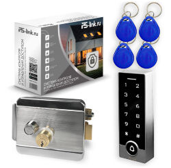 Комплект СКУД  KIT-TB2EM-WP-SL эл. механический замок, сенсорная панель, RFID, металл