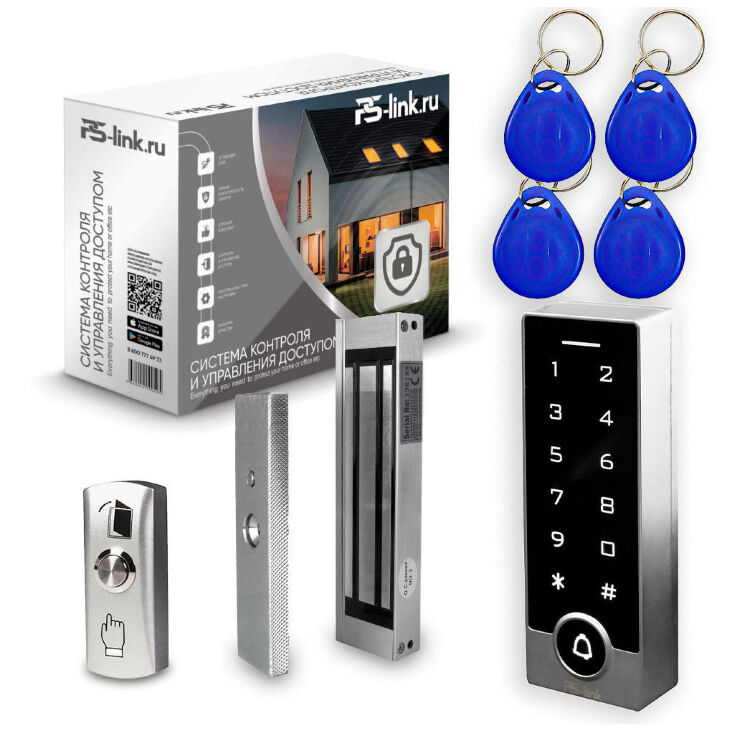 Комплект СКУД KIT-TB2EM-WP-180 эл. магнитный замок 180кг, сенсорная панель, RFID