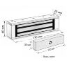 Комплект СКУД Undino KIT-ACP302EM-180 эл. магнитный замок 180кг, RFID