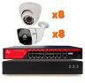 Комплект видеонаблюдения IP 2Мп Ps-Link KIT-B216IP-POE 8 камер для помещения, 8 камер для улицы, ночная съёмка, POE питание