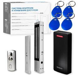 Комплект СКУД Undino KIT-CR101EM-350 эл. магнитный замок 350кг, RFID, память 2000