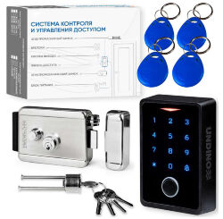 Комплект СКУД Undino KIT-ACP303EM-SS с нержавеющим замком, RFID, WIFI, отпечаток