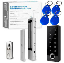 Комплект СКУД KIT-TF3EM-WP-W-350 эл. магнитный замок 350кг, RFID, WIFI, отпечаток