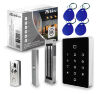 Система СКУД KIT-T12MF-180 электромагнитный замок 180 кг НО типа, панель сенсорная Mifare, для помещения