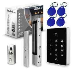Система СКУД  KIT-T12EM-280 электромагнитный замок 280 кг НО типа, панель сенсорная, 2000 карт, для помещения